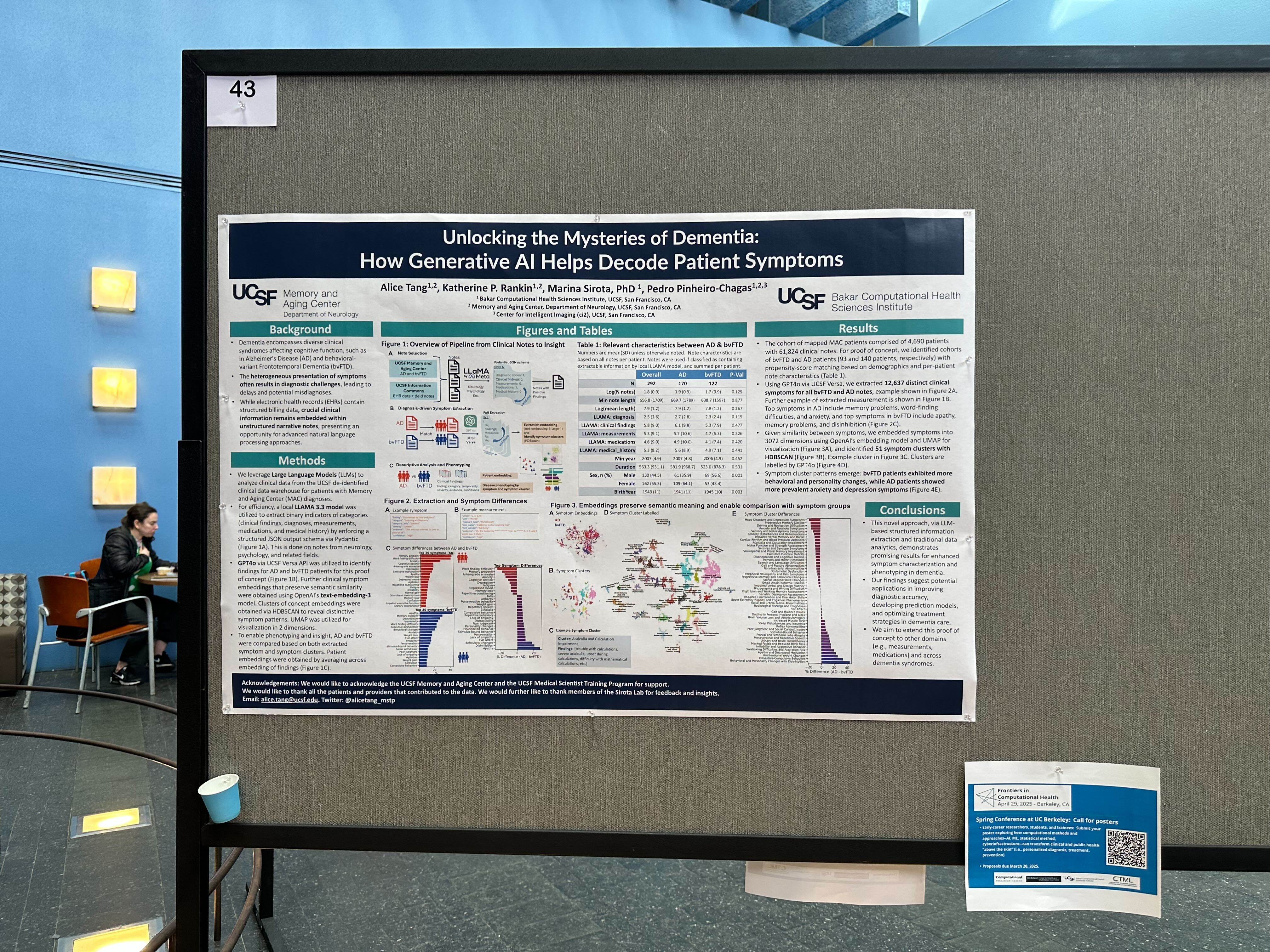 Alice Tang presenting her research